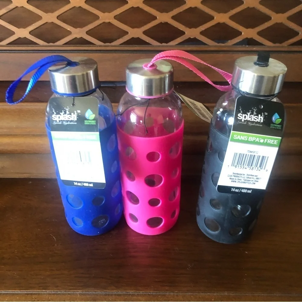 Lot of Glass Bottles one Size New With tag